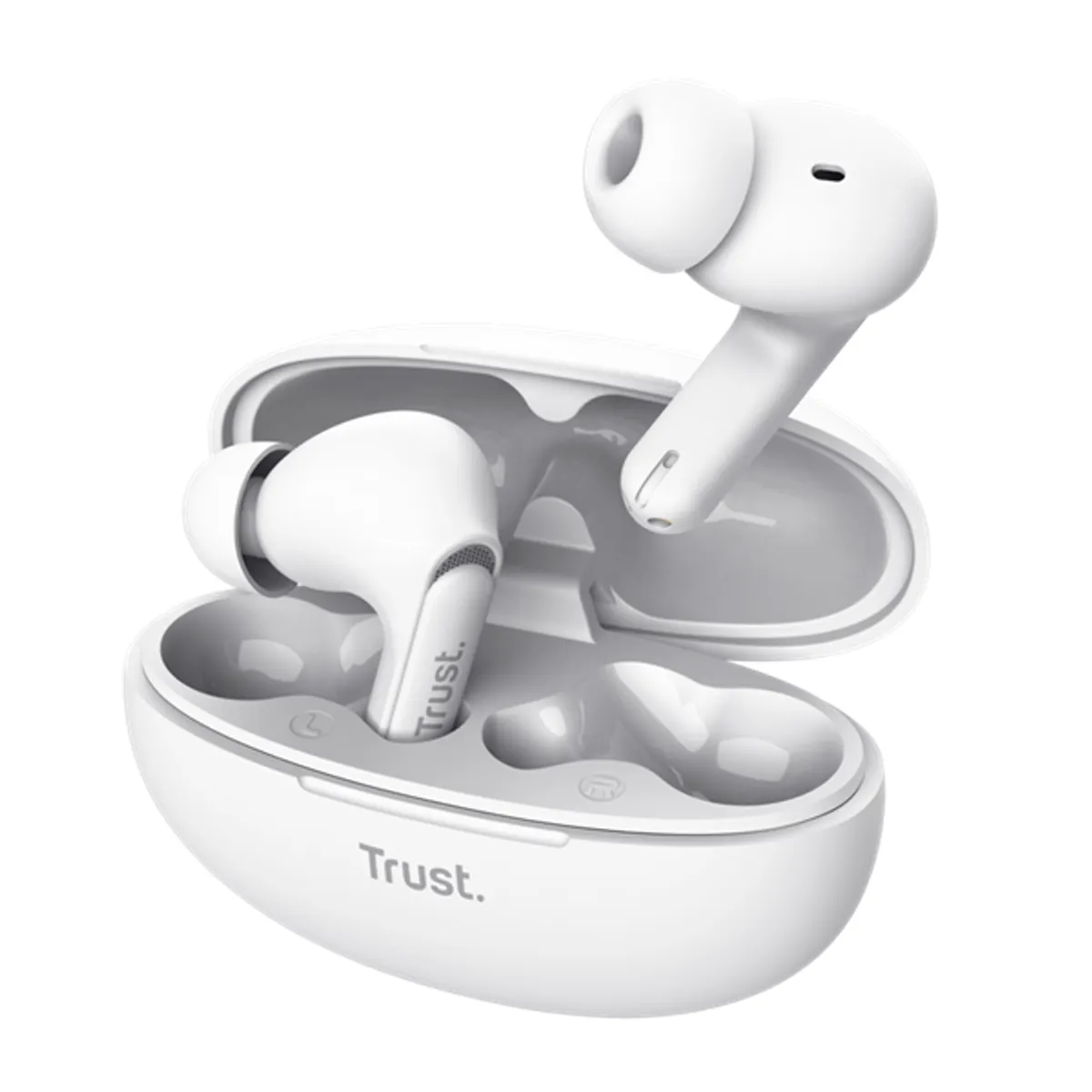 Trust 25173 Yavi ENC True Wireless fülhallgató fehér Bluetooth USB-C 12 mm 8 ohm 20-20000 Hz beépített mikrofon #1