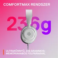 SteelSeries 61607 Arctis Nova 1 fehér 120 cm 3,5 mm pc mac konzol mobil zajcsökkentős mikrofon 40 mm 36 ohm 20-22000 Hz #9
