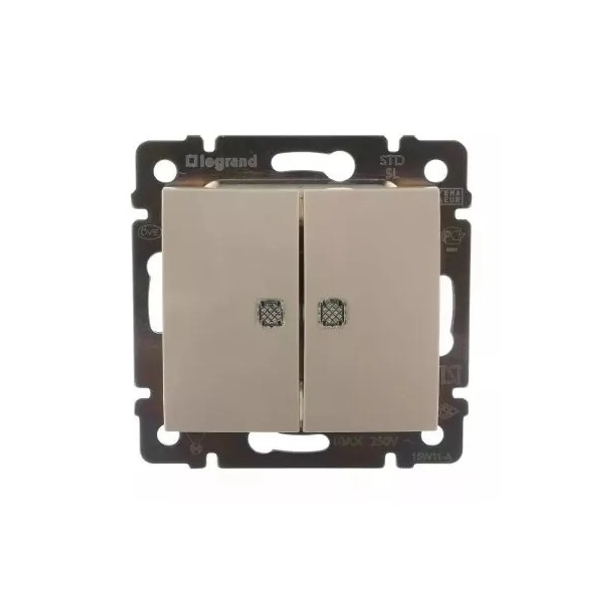 Legrand 774112 Valena kettős jelzőfénnyel elefántcsont váltókapcsoló #1