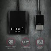 AXAGON RVH-VGN HDMI to VGA aktív adapter fekete 15 cm #6