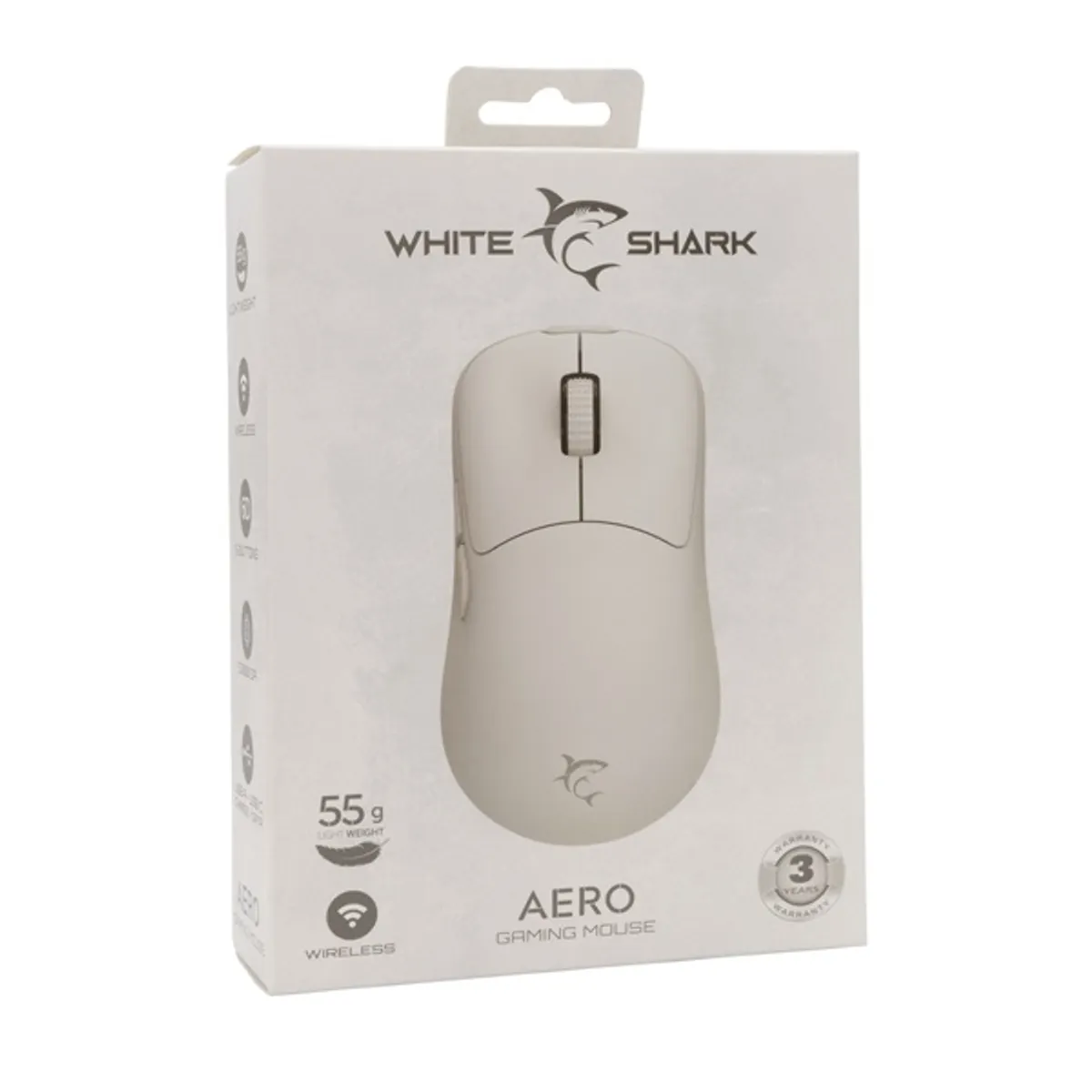 WHITE SHARK WS GM-5015W AERO-B fehér vezeték nélküli gamer egér 2.4 GHz USB vevőegység 10000 DPI #7