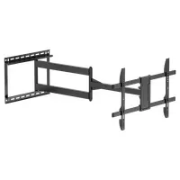 STELL 35061673 Fali konzol Acél Fekete 50 kg forgatható 90° billenthető 10° képernyőméret 43-80" Kábelrendező VESA 200x100-600x400 1 db kijelző