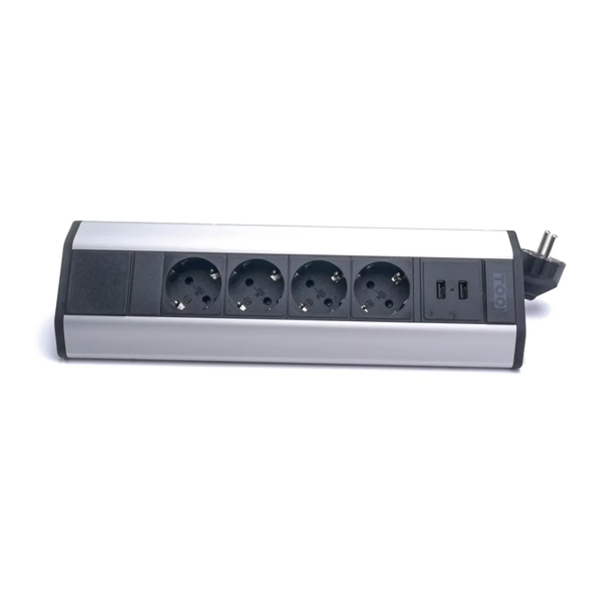 TOO VPS-317-4S elosztó 4x SCHUKO, USB-A, ezüst, 1,8 m, IP20, asztalra rögzíthető #1