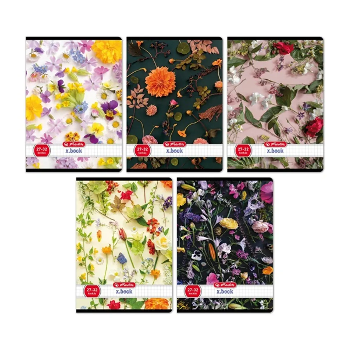 Herlitz 400200764 Flower A5 32 kockás füzet #1