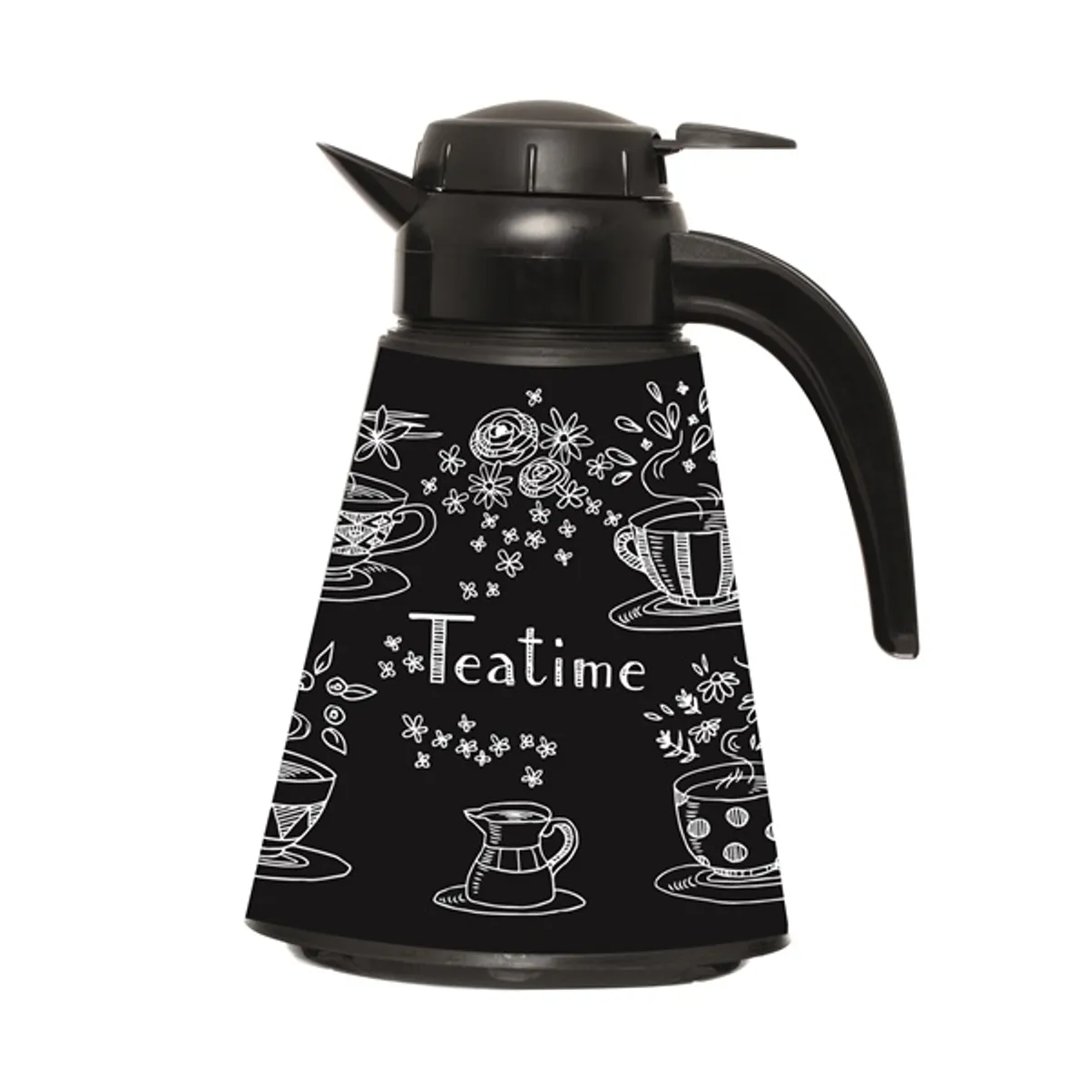 Solmazer 161704-007 vákuum kancsó kúp alakú 1.200ml fekete mintás #1