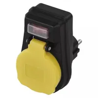 Emos P00292 IP44 SCHUKO kapcsolható aljzat fekete 1x2P-PE 250 V 16 A 3680 W gyerekzár #5
