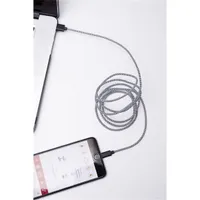 KIKKERLAND US113-BK-EU textilborítású Lightning USB 2.0 kábel fekete-fehér 183 cm Apple-kompatibilis