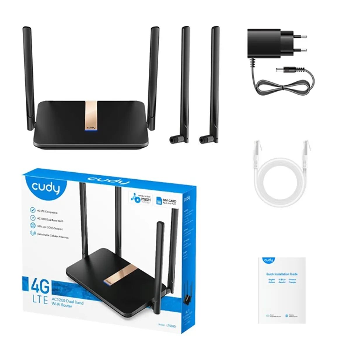 Cudy 00216298 LT500 4G LTE AC1200 duál-sáv Wi-Fi router #5
