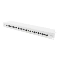 DIGITUS DN-91624S-EA patch panel 24 port 1U 19" CAT6A árnyékolt szürke