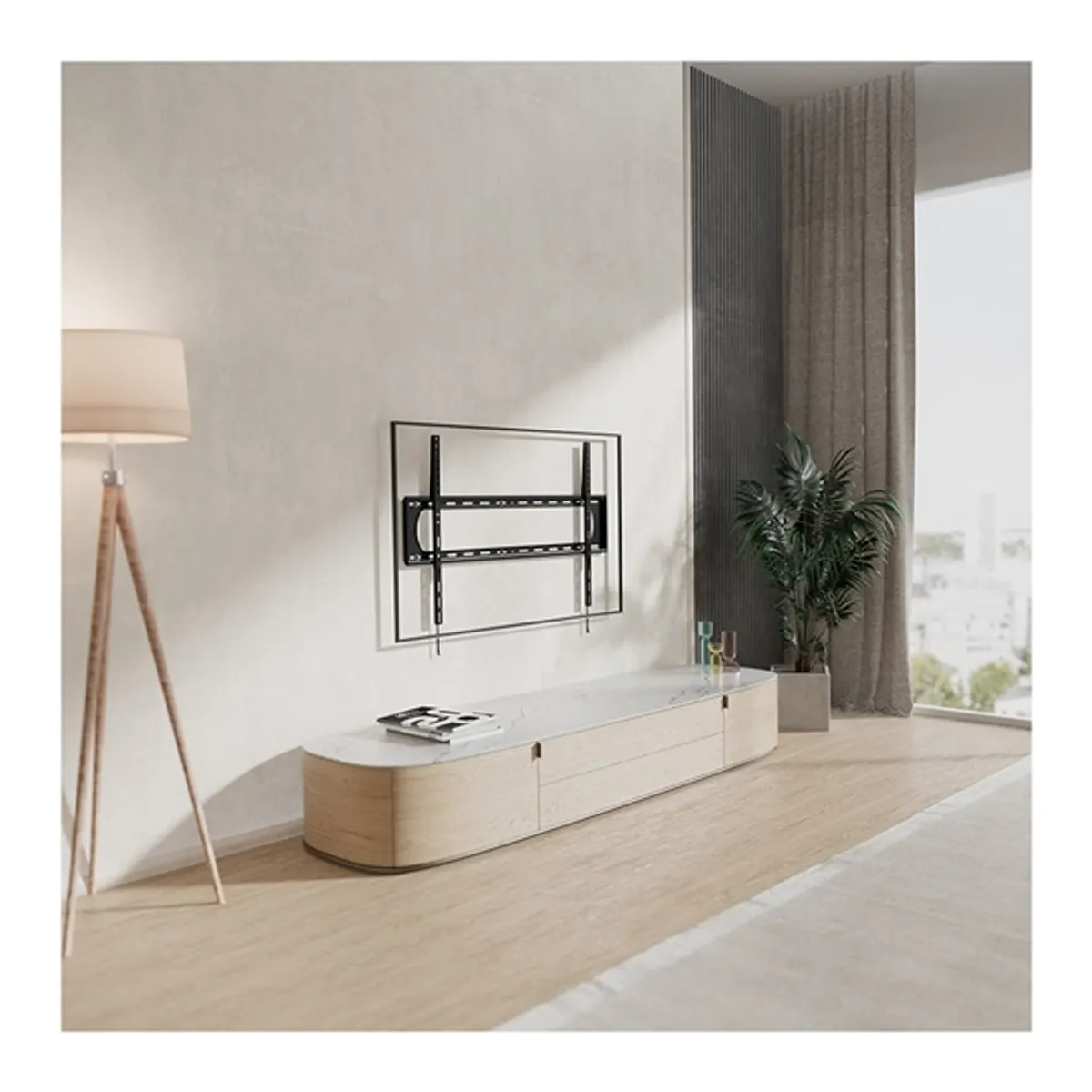 STELL 35057824 SHO 7220 fali konzol 60"-120" fekete acél 120 kg VESA 200x100-900x600 #7