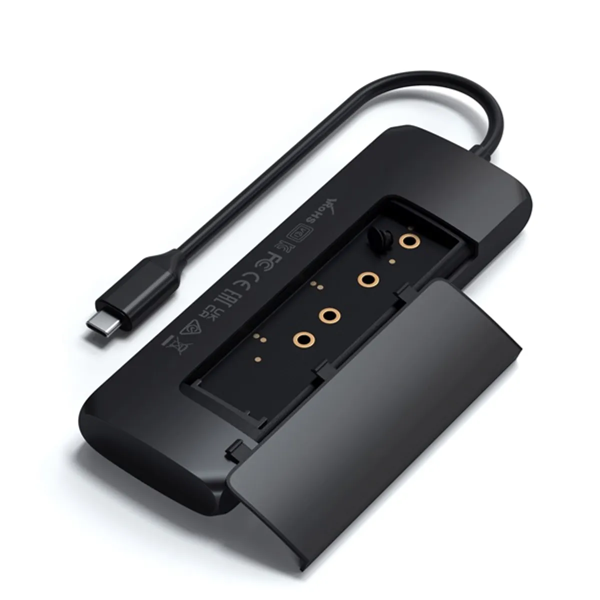 SATECHI ST-UCHSEK USB-C Hybrid Multiport Adapter SSD tok fekete 1x M.2 SATA B-key és B+M-key 2x USB-A 3.1 Gen 2 1x USB-C HDMI 4K #4