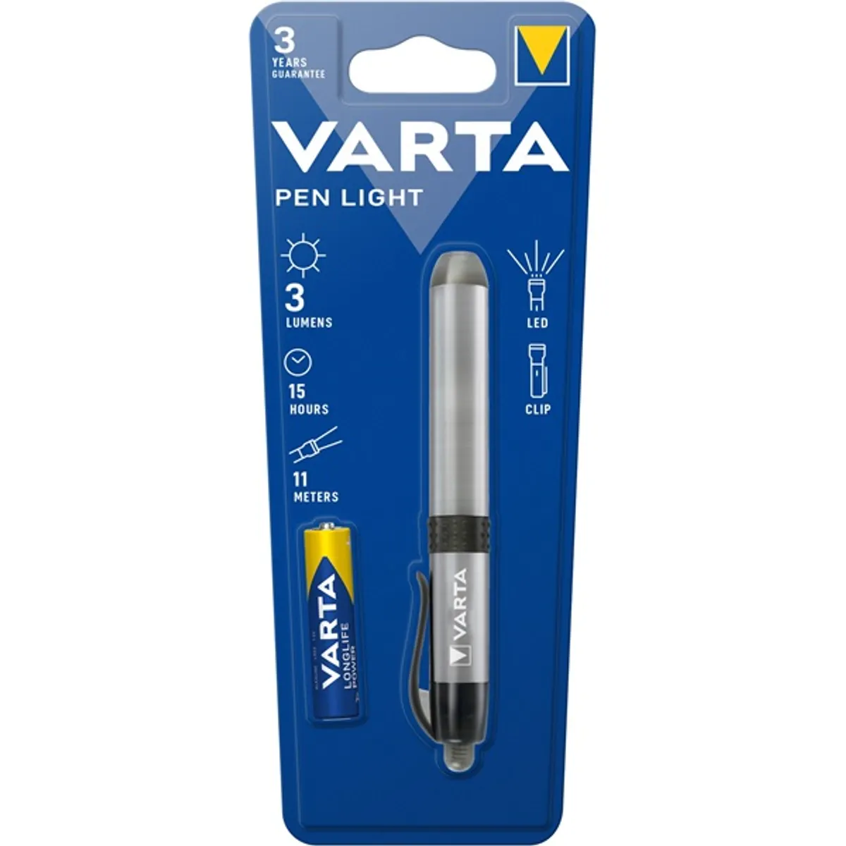 Varta 16611101421 led tolllámpa ezüst kézi hordozható #3