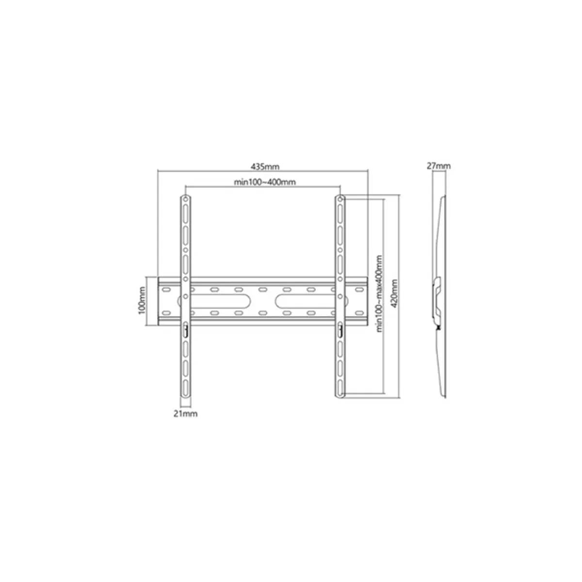 STELL 35055575 SHO 4210 32"-55" fekete vesa 100x100-400x400 fali konzol #5