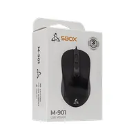 SBOX M-901B egér optikai USB 1000dpi fekete 150 cm #3