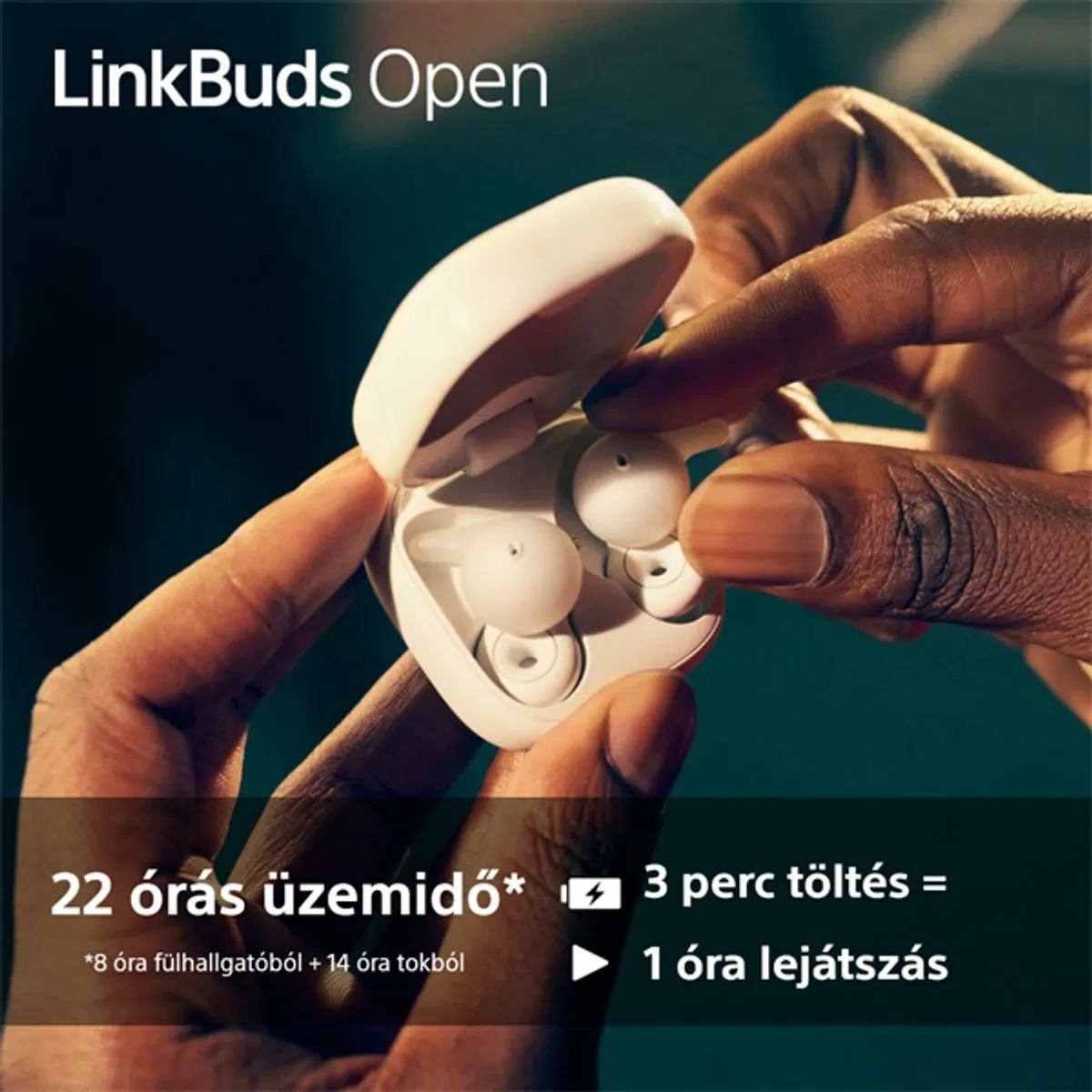 Sony WFL910W.CE7 LinkBuds Open 11 mm gyűrűs hangszóró IPX4 Bluetooth 8 óra #10