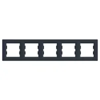 Schneider EPH5800571 ASFORA vízszintes ötös keret abs antracit 367x83x9 mm