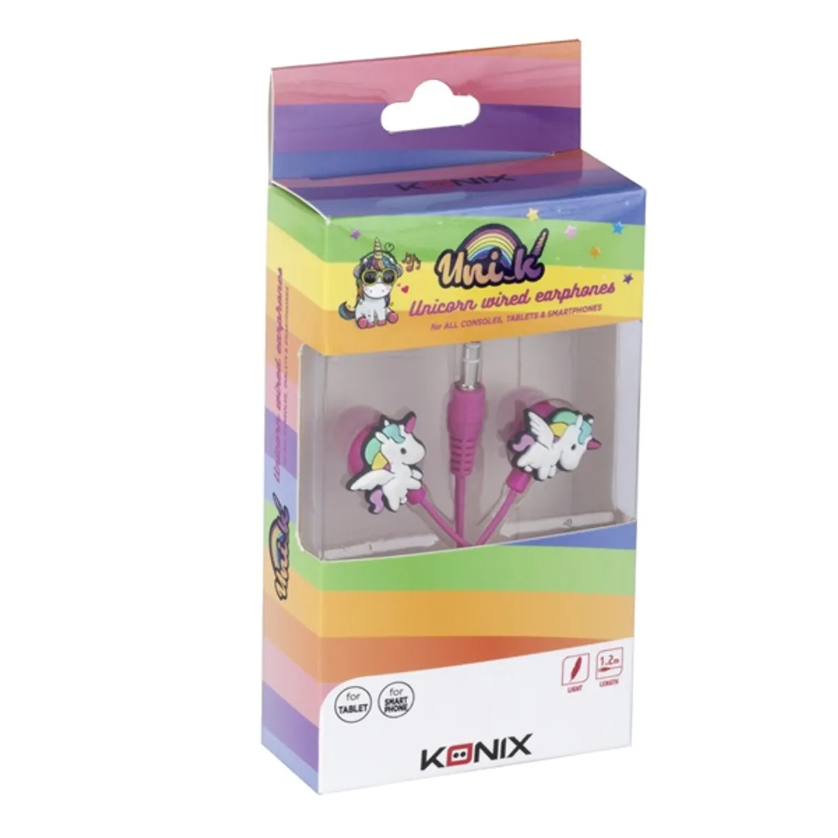 KONIX KX-EARP-UNIK Unik fülhallgató rózsaszín 3,5 mm-es jack 18Hz-20kHz 110 dB 1,2 m #1