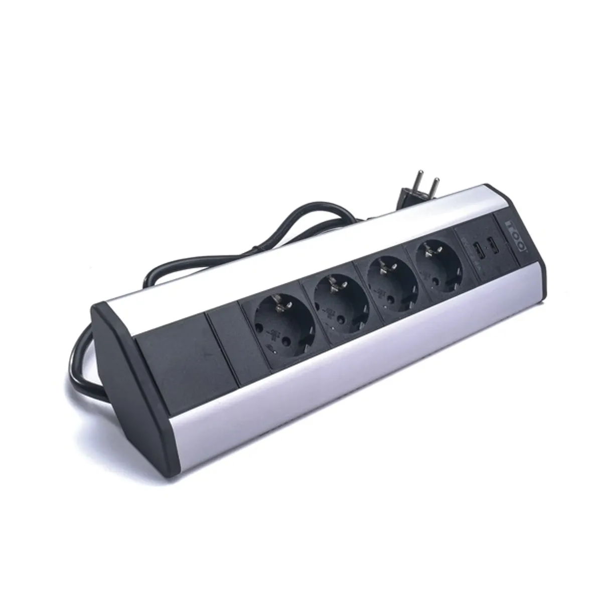 TOO VPS-317-4S elosztó 4x SCHUKO, USB-A, ezüst, 1,8 m, IP20, asztalra rögzíthető #2