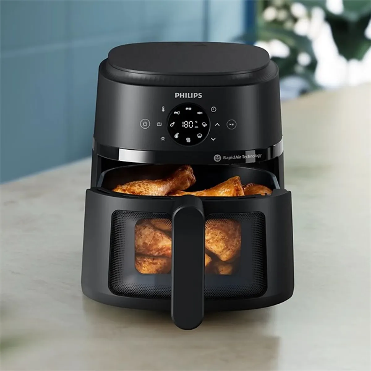 Philips NA220/00 Airfryer 2000 Series 4,2 literes fekete forrólevegős sütő #2