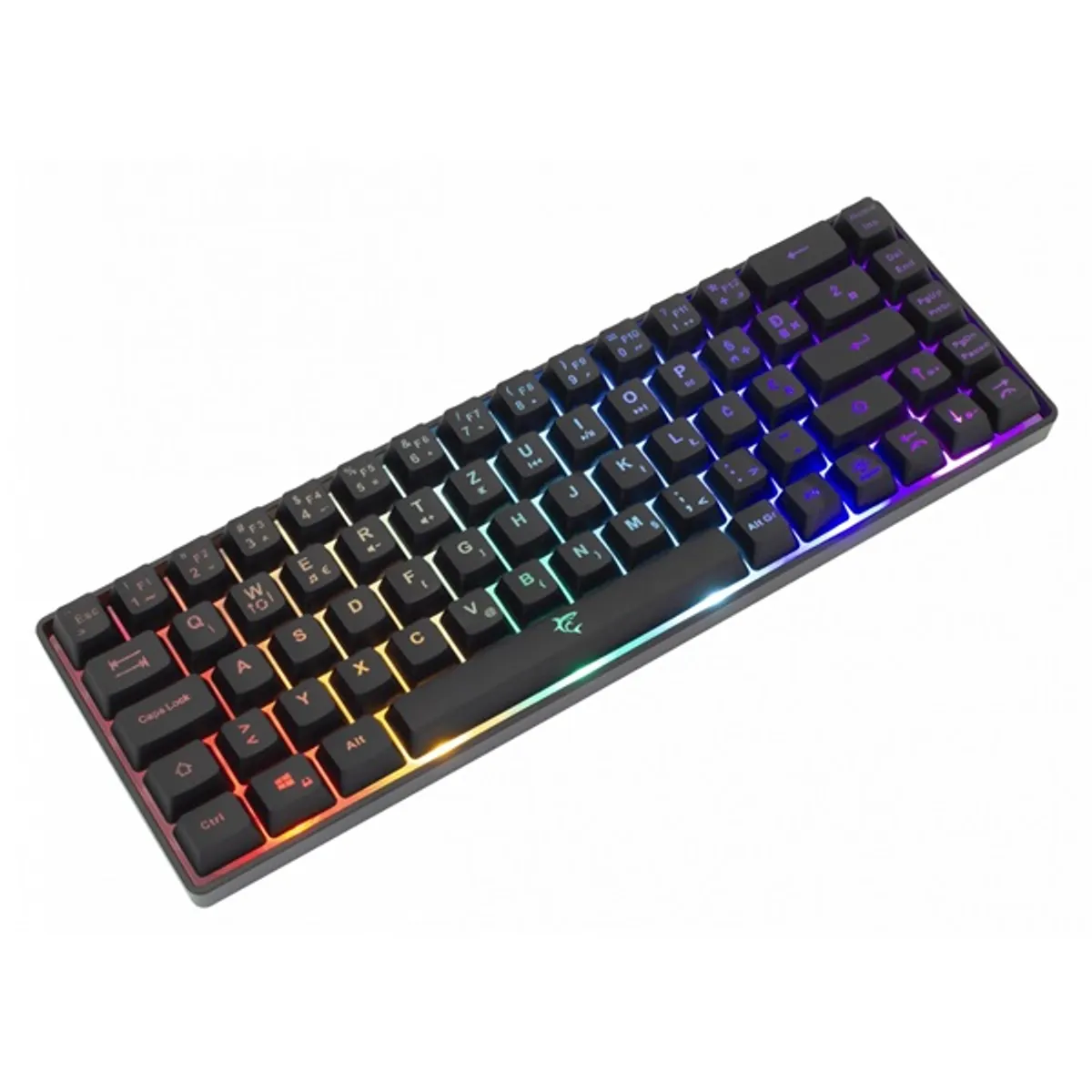 WHITE SHARK WS GK-2201B-HU Ronin 19-billentyűs anti-ghosting 68 billentyűs kompakt magyar kiosztás Rainbow LED membrán USB 2.0 1.5 m kábel #7