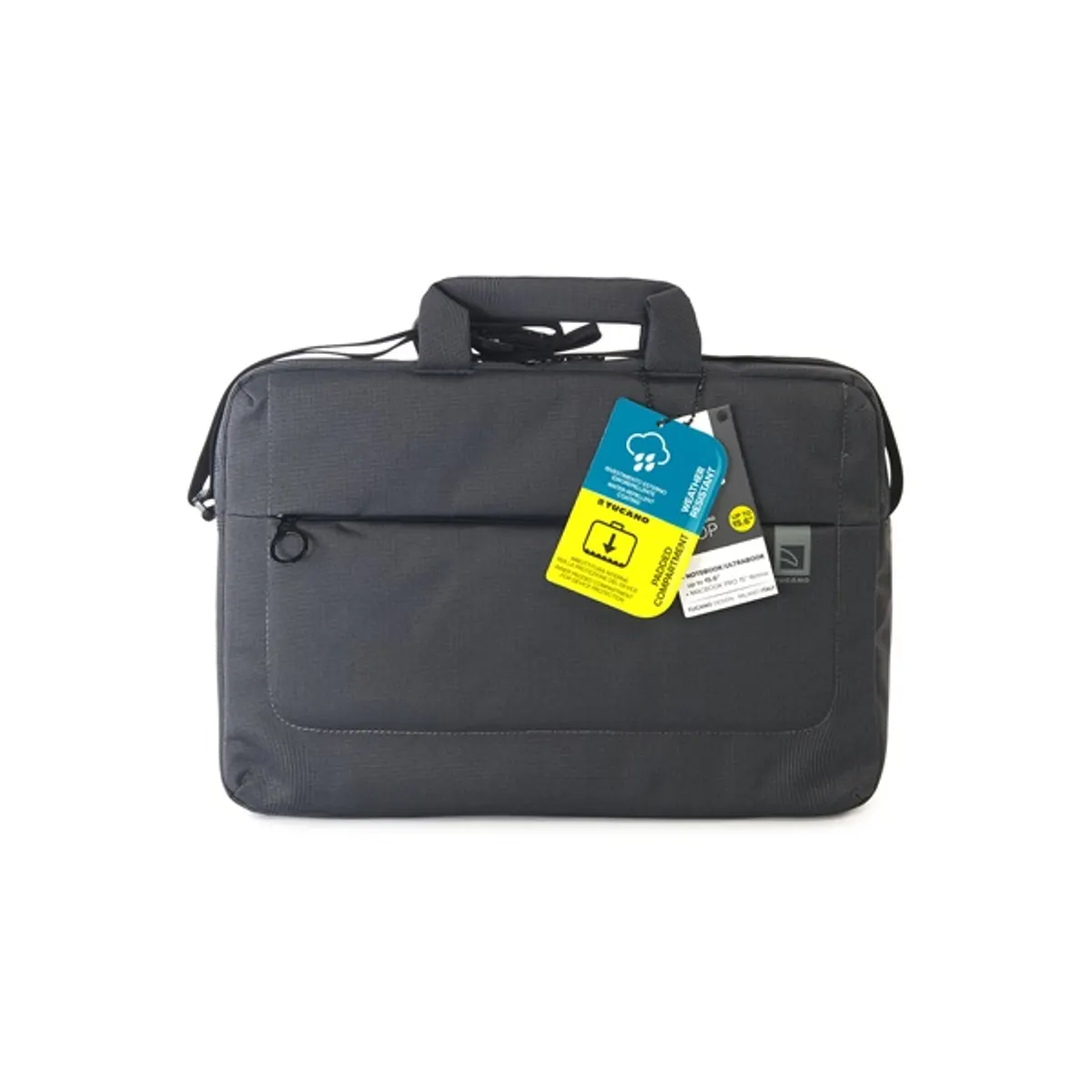 Tucano BSLOOP15-BK Loop 15,6" notebook táska szürke hordtáska vállpántos karcolásálló, porálló univerzális kompatibilitás #6