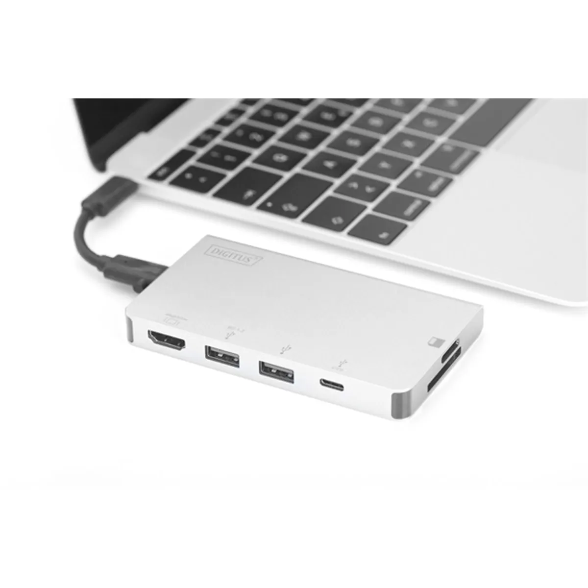DIGITUS DA-70867 USB-C 6 portos utazó dokkoló HDMI 1x USB-C 2x USB-A Micro SD SD #5