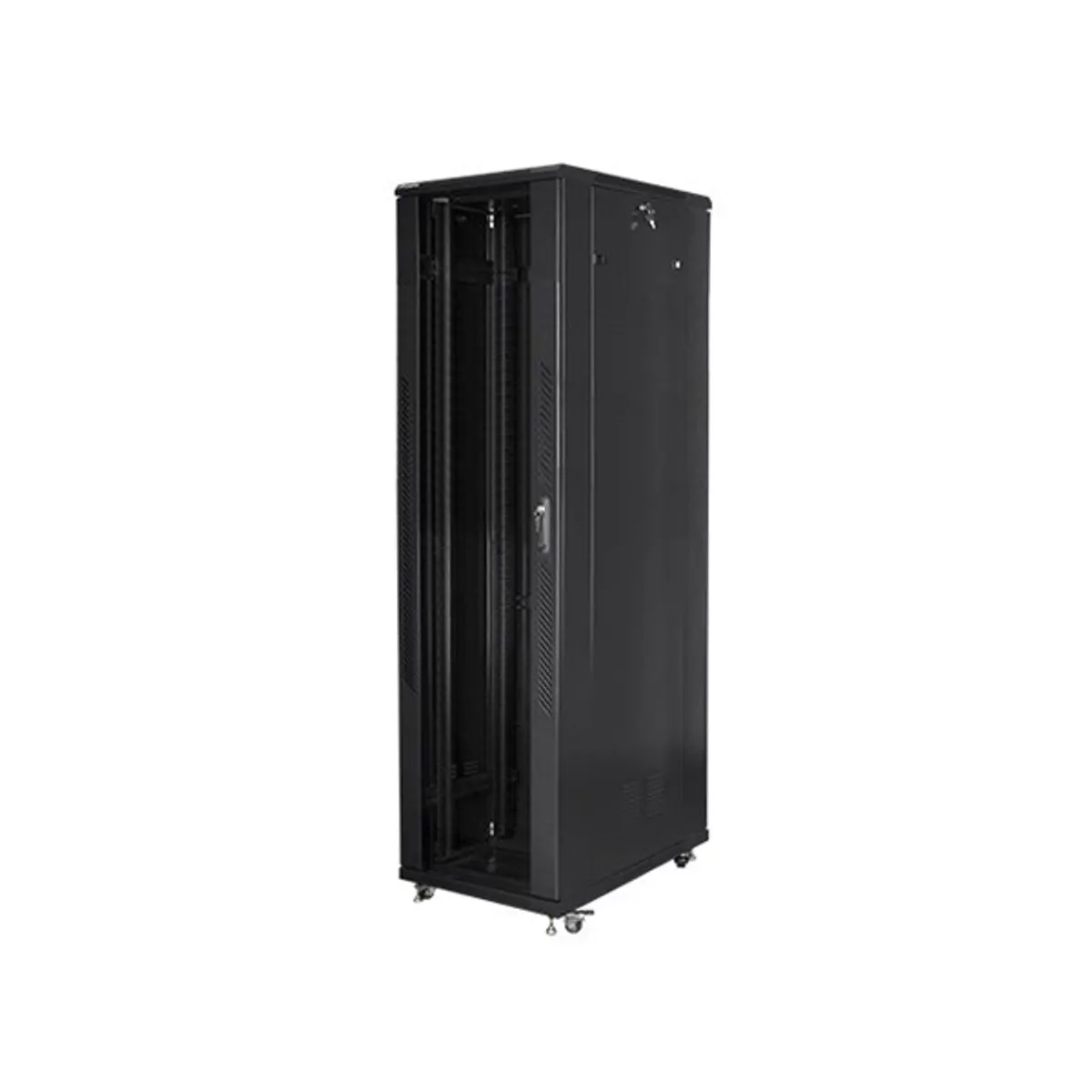 LANBERG FF01-8047-12B 47U 19" rack 800x1000mm fekete edzett üvegajtó lapraszerelt #2