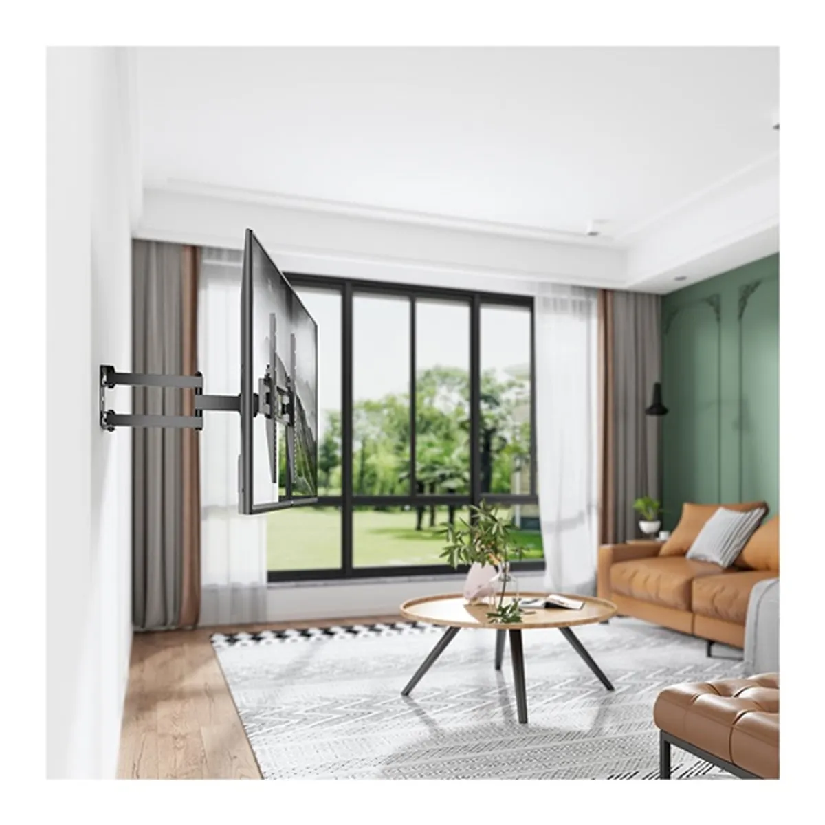 STELL 35057198 SHO 4600 Fali konzol 32"-55" VESA 75x75-400x400 1 db Kihúzható Forgatható Döntés 18° Kábelrendező Acél Fekete #9