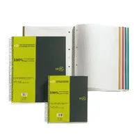 Miquelrius A15259087 spirálfüzet A4 kockás 4x30 lapos újrahasznosított fekete