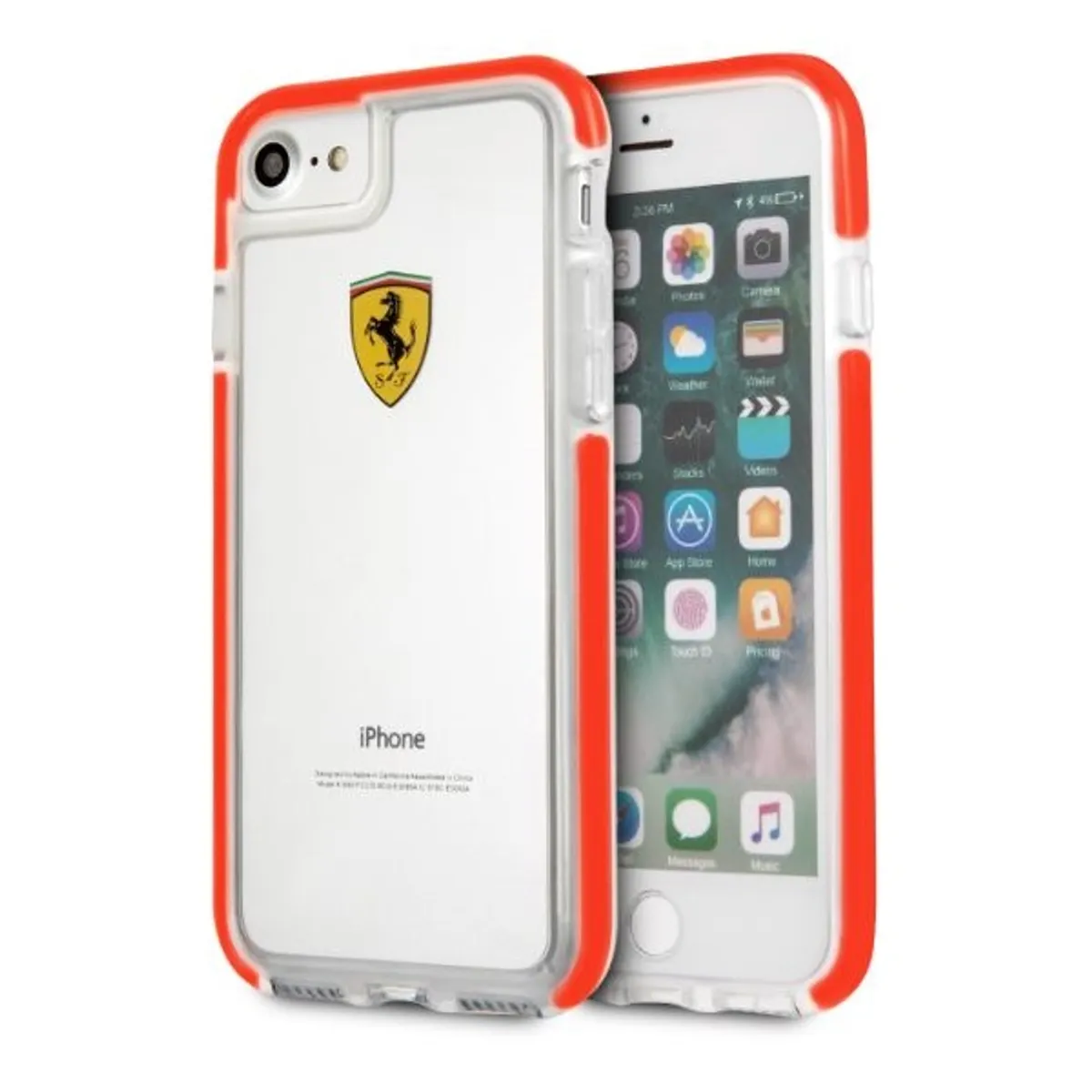 FERRARI FEGLHCP7RE tok átlátszó-piros iPhone 7 műanyag fényes Apple kompatibilitás 4,7" #2