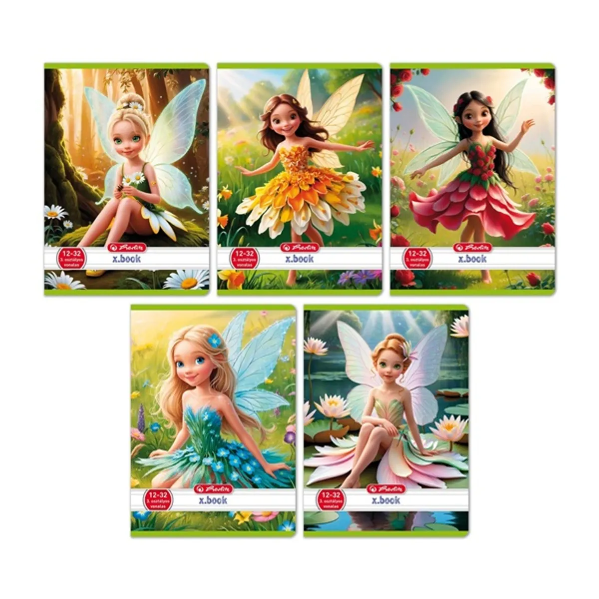 HERLITZ 400200795 Füzet Flower Fairy A5 32 oldal vonalas 3. osztályos #1