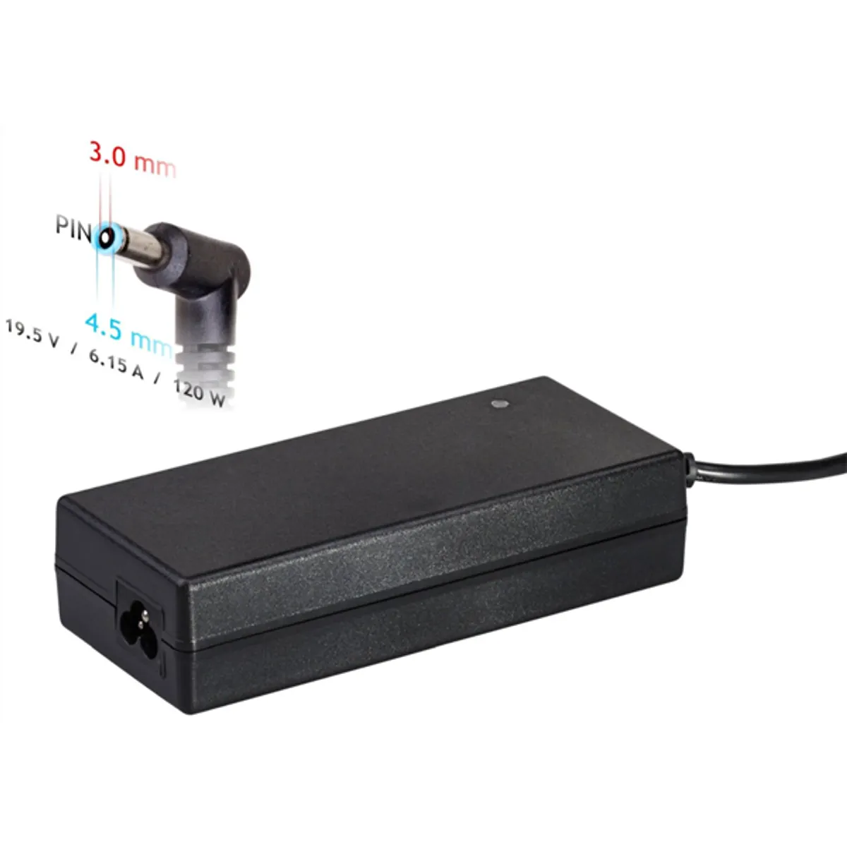 AKYGA AK-ND-45 Notebook töltő 19.5V 6.15A 120W 4.5x3.0 mm pin HP #5