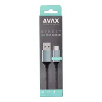 AVAX CB301G USB A-C töltő- és adatkábel 1,5 m Szürke #3