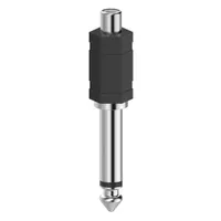 Hama 00205188 FIC adapter mono 6,3 mm Jack dugó - 1 RCA alj Fekete Szerelt Audio
