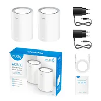 CUDY 00216284 AX1800 otthoni mesh WiFi rendszer 2 darabos 2x gigabit ethernet portok 2,4 GHz 574 Mbps 5 GHz 1201 Mbps #5