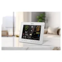 SENCOR 52000379 időjárás állomás fehér LCD kijelző, vezeték nélküli, ébresztőóra, naptár, nyomástörténet, CR2032 #3