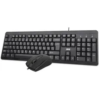 IRIS C-13 billentyűzet és egér USB fekete magyar kiosztás 105 billentyűs 1200 dpi 3 gombos 1,35 m vezetékes