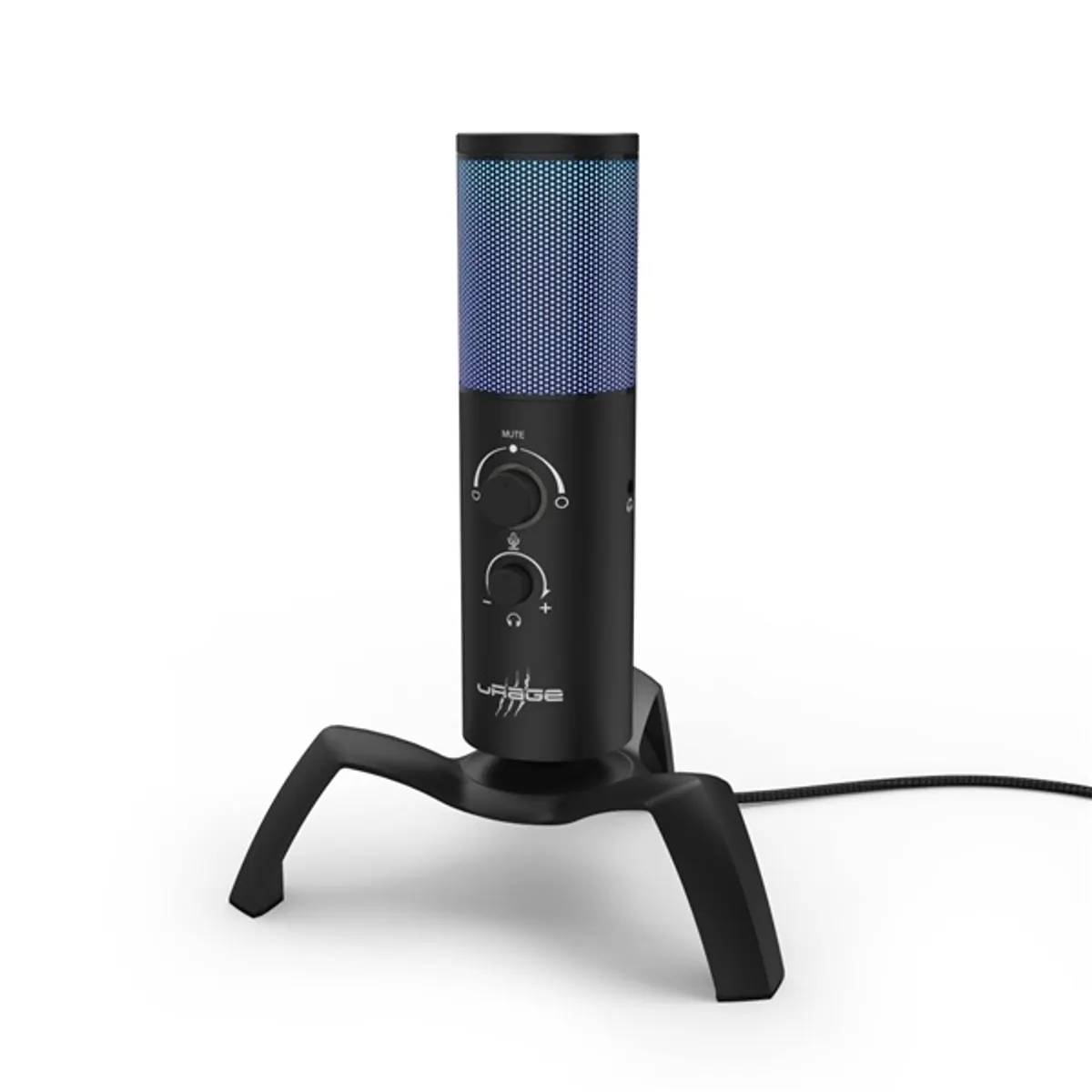 URAGE 00186059 Stream 750HD USB gamer mikrofon kardioid és multidirekciós mód, pop szűrő, fém láb, 3,5 mm monitor kimenet, 2,5 m kábel, fekete #1
