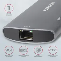 AXAGON HMC-6M2 6in1 dokkoló M.2 SATA USB-C PD60W HDMI 4K RJ45 #4