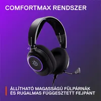 STEELSERIES 61631 Arctis Nova 3 fekete gamer usb-c vezetékes 40 mm hangszóró 20-22000 Hz 36 ohm -38 dB mikrofon #10
