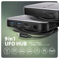 Axagon HMC-UFO USB-C 9in1 hub USB-C és Type A 65 cm HDMI 1 LAN 1 Micro SD;SD 3 USB táp nélküli #2