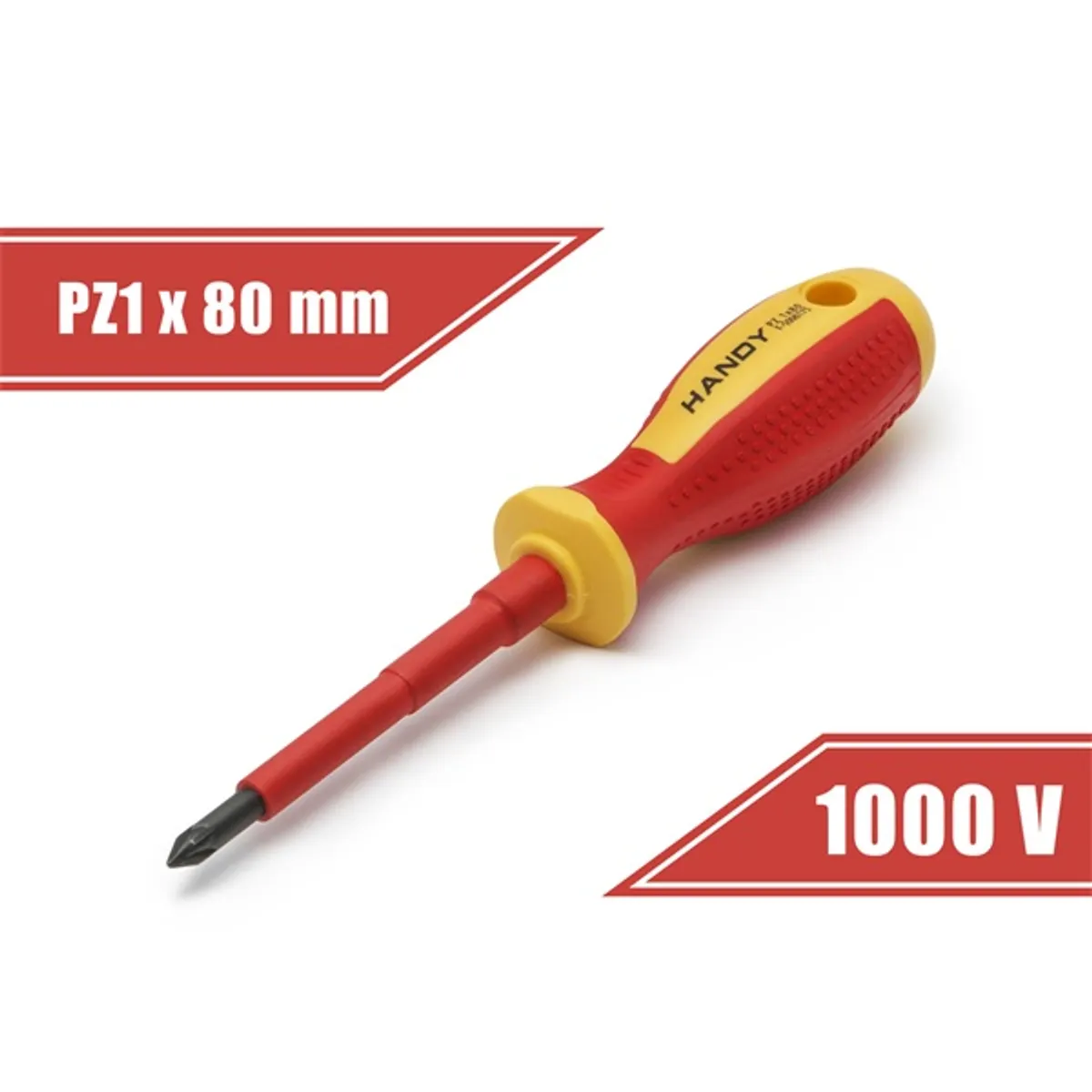 HANDY 10571 Csavarhúzó PZ1 80 mm mágneses fej 1000V-ig szigetelt markolat #1