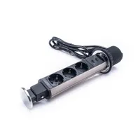 TOO PPS-305-3C IP20 beépíthető elosztó 3x SCHUKO és 2x USB-A 1,8 m króm #4