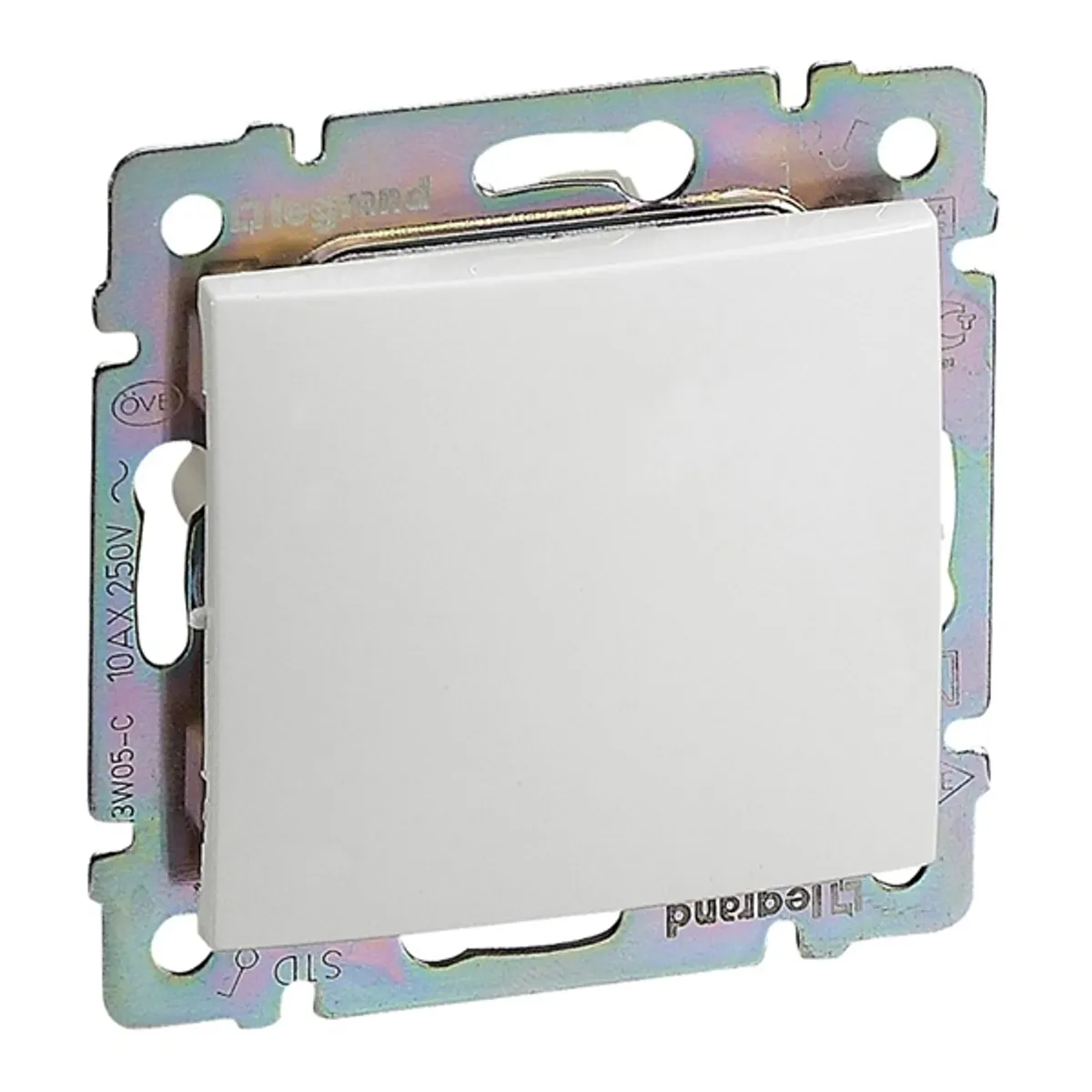 LEGRAND 774411 Valena egypólusú nyomókapcsoló 10A fehér IP31 rugós bekötés #1