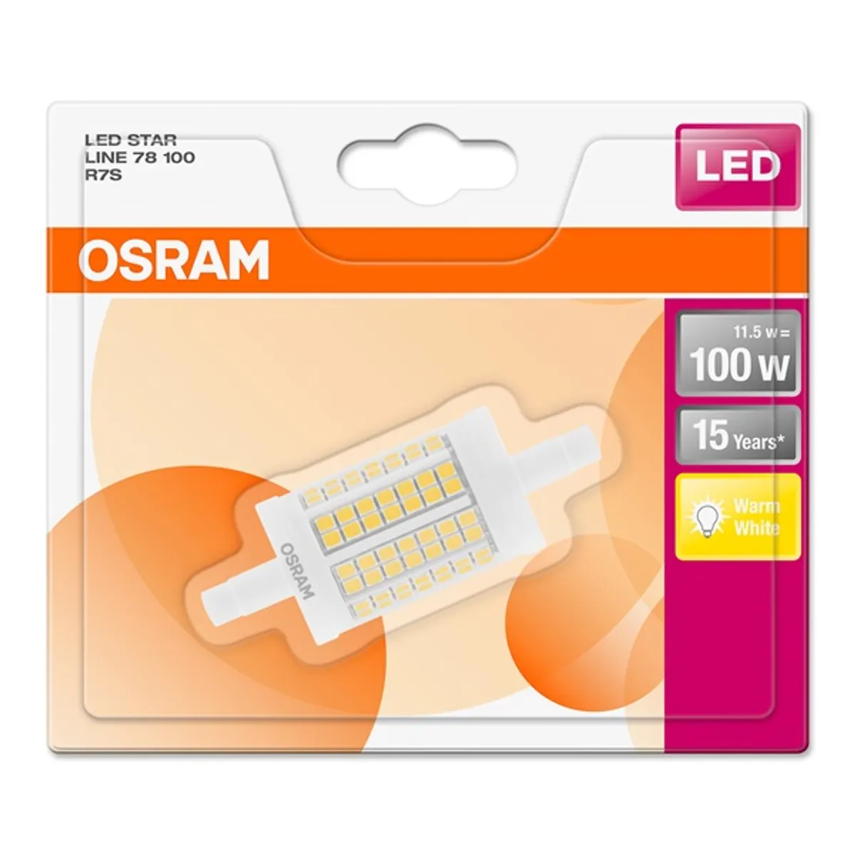LEDVANCE 4058075138483 Fényforrás R7s 12W 1521 lm 2700 K meleg fehér 360 fok 15000 óra #2