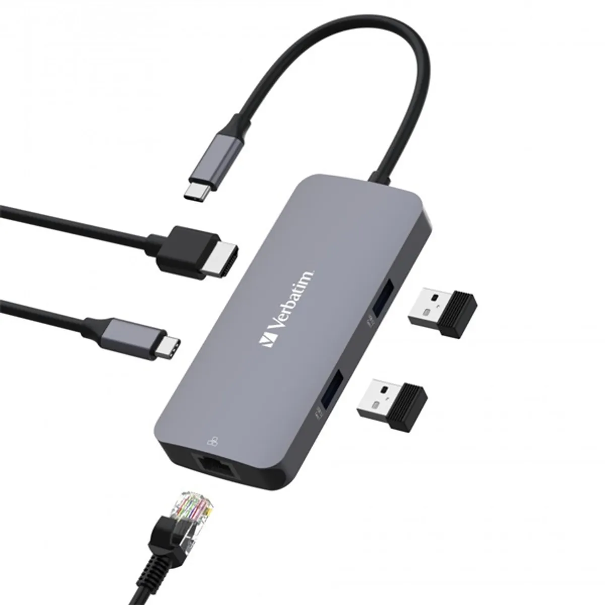 Verbatim 32150 CMH-05 USB-C Pro Multiport Hub USB-C PD 85W HDMI 4K60Hz RJ45 1Gb USB-A 2x 3.2 Gen1 #2