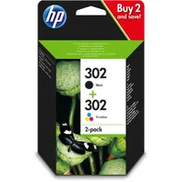 HEWLETT PACKARD X4D37AE 302 tri-color és fekete tintapatron csomag Színes
