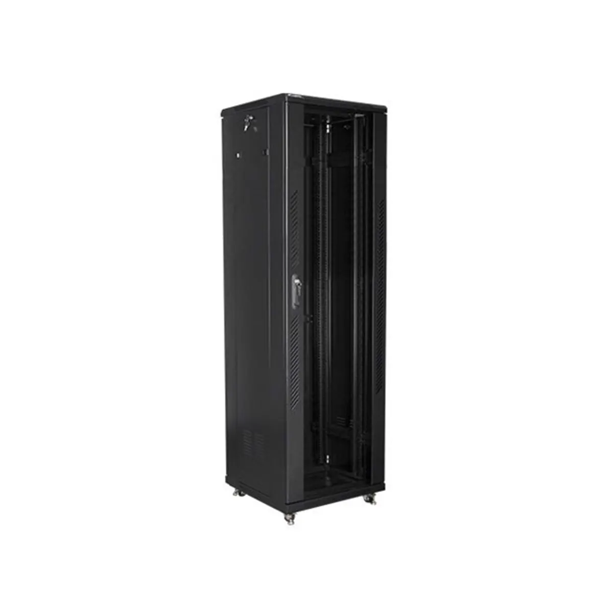 Lanberg FF01-6642-12B 42U 19" 600x600 fekete üvegajtós #2