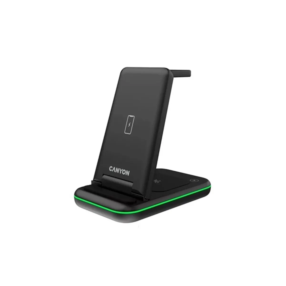 Canyon CNS-WCS304B WS-304 3in-1 vezeték nélküli töltő 15W univerzális USB-C 1.2m asztali állvány #2