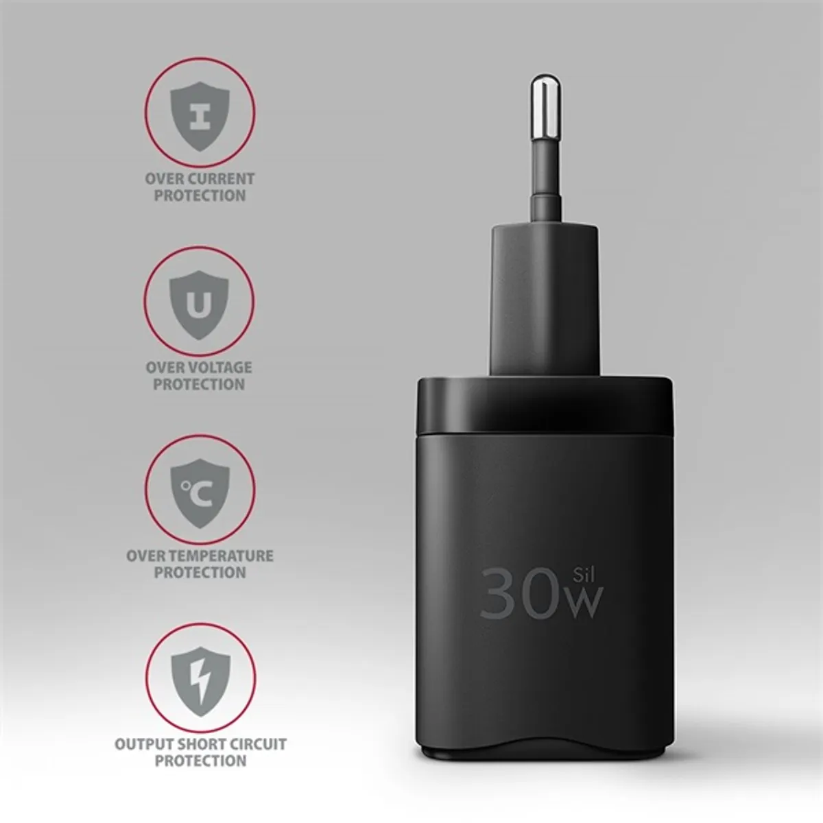 AXAGON ACU-PD30 PD3.0 és QC4 USB-C töltő 30W univerzális fekete #5